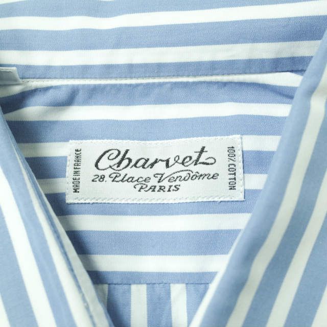 CHARVET シャルベ フランス製 ロンドンストライプセミワイド
