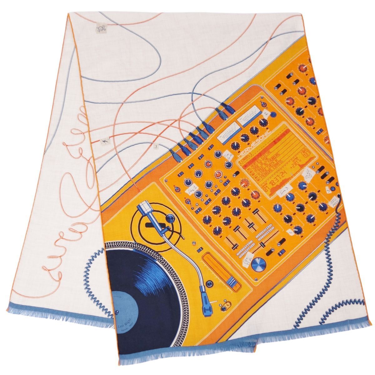 美品 エルメス HERMES レクタングル マフラー ストール Last Nig