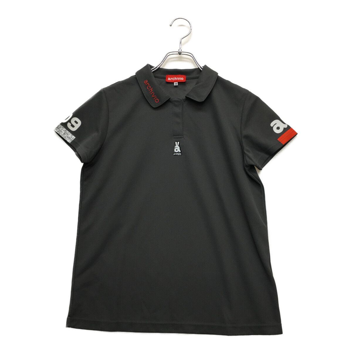中古 レディース アルチビオ archivio 半袖ポロシャツ 38(M) グレー