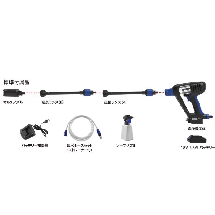 AR コードレス 高圧洗浄機 18V BC250 【公式通販】 AR コードレス 高圧洗浄機 18V BC250 【公式通販】