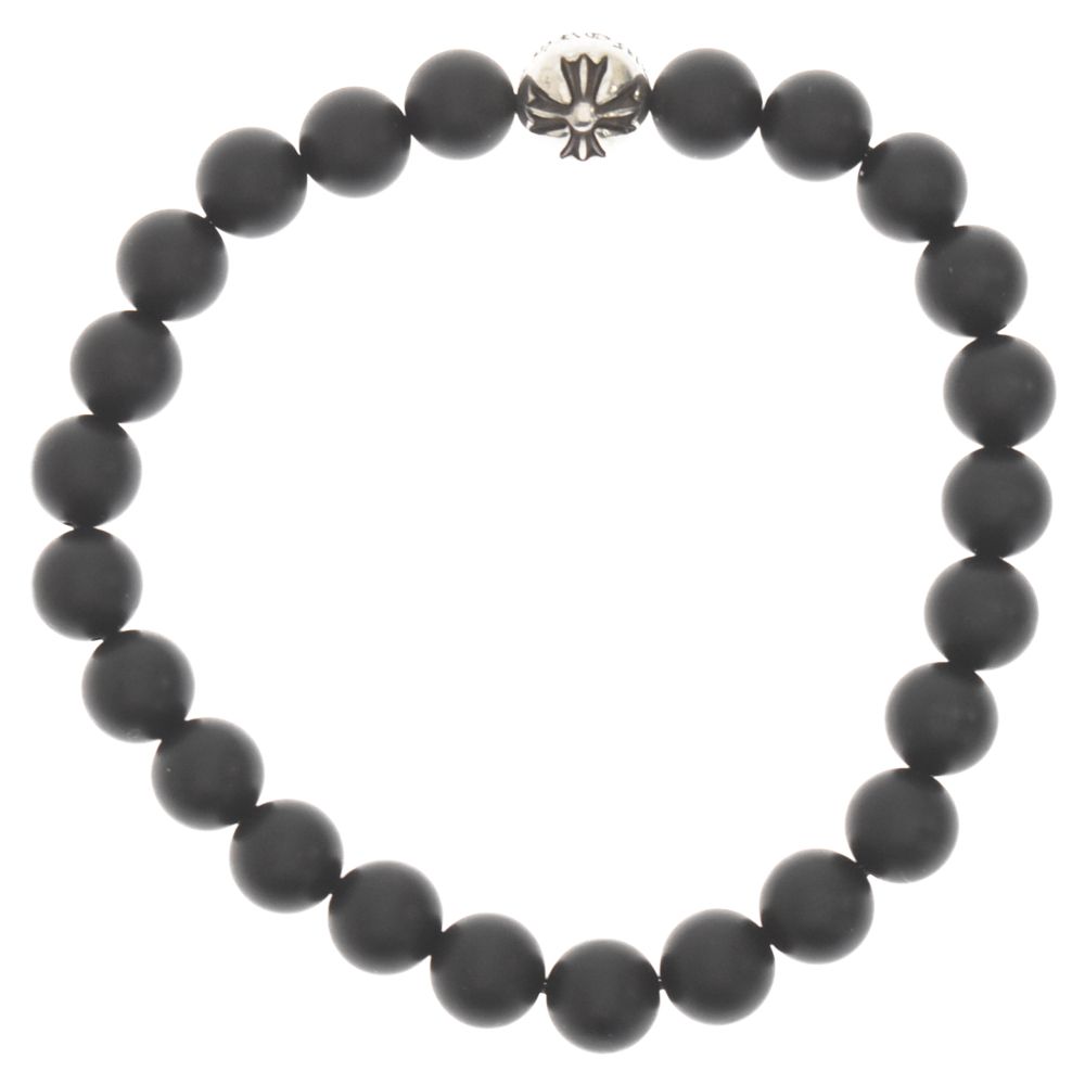 CHROME HEARTS (クロムハーツ) 8mm BEAD 8mmビーズブレス BEAD8mmオニキスビーズブレスレット シルバー/ブラック -  メルカリ