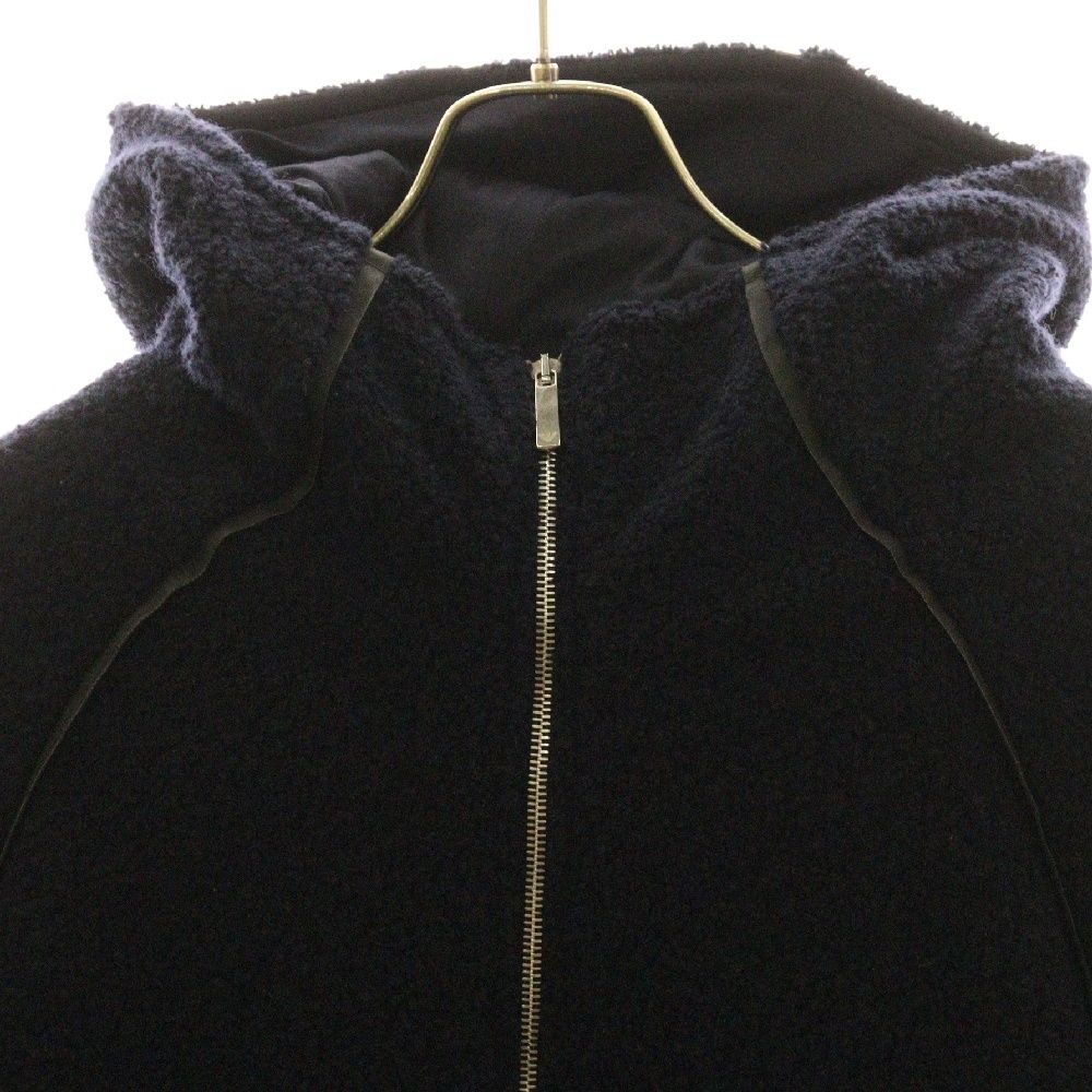 EMPORIO ARMANI (エンポリオアルマーニ) ロゴ刺繍ボア ジップ