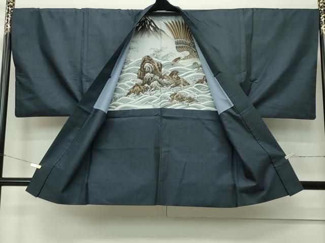 平和屋着物□男性 本場大島紬 アンサンブル 100亀甲 正絹 逸品  