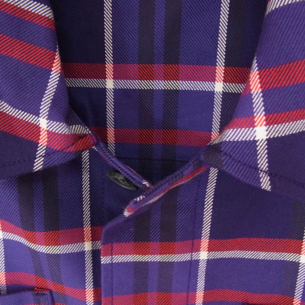 adidas アディダス JG1334 Korn Overshirt Plaid Purple Jacket