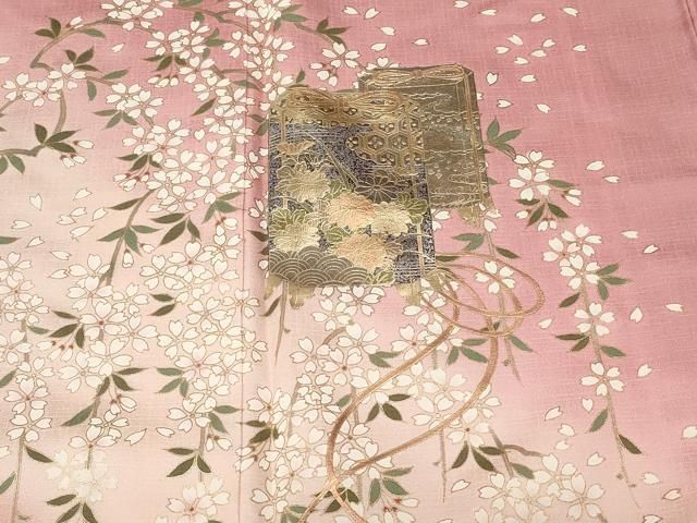 新品 鈴乃屋謹製 金駒刺繍 着物 正絹 仕付け糸付“晴れ化粧”訪問着 4659 新品 鈴乃屋謹製 金駒刺繍 着物 正絹 仕付け糸付“晴れ化粧”訪問着 4659