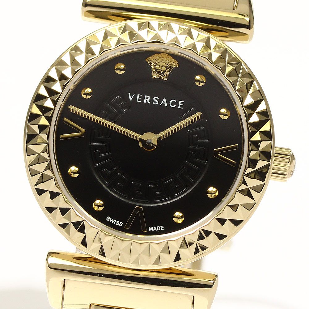 ヴェルサーチ VERSACE VEAA00518 ミニヴァニティ クォーツ レディース極美品箱付き_797147