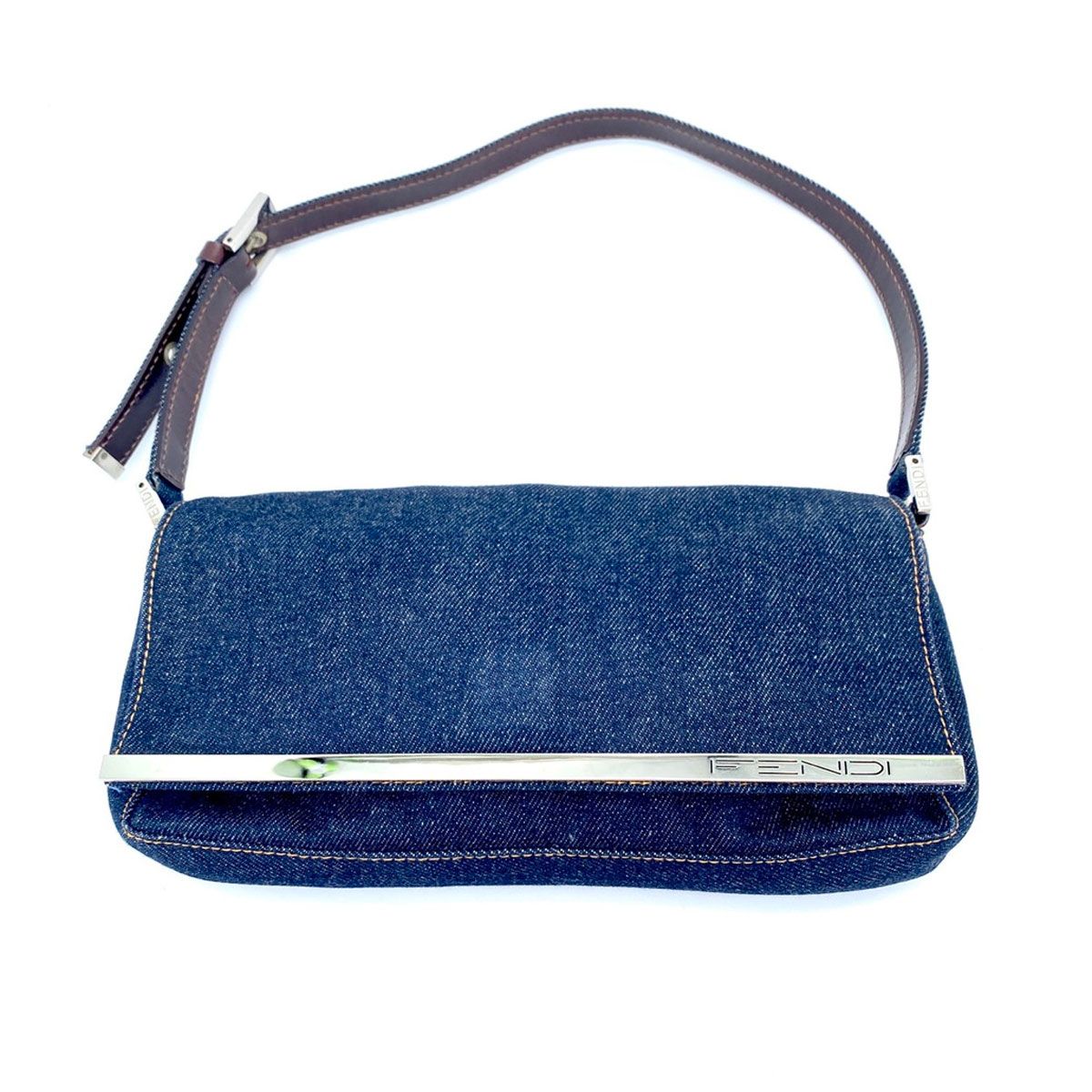 フェンディ FENDI ロゴ ショルダーバッグ ワンショルダー デニム 