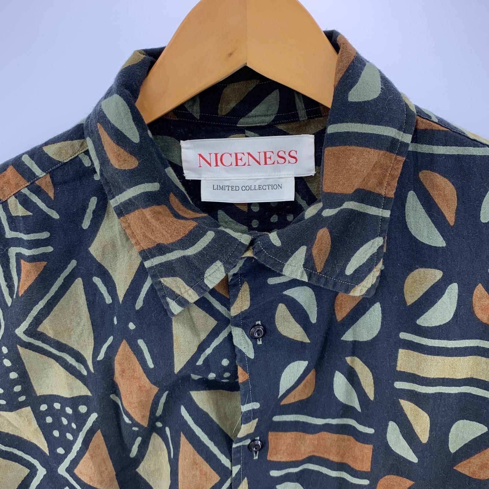 NICENESS/23SS/HARTLEY/LSシャツ/M/カーキ - メルカリ