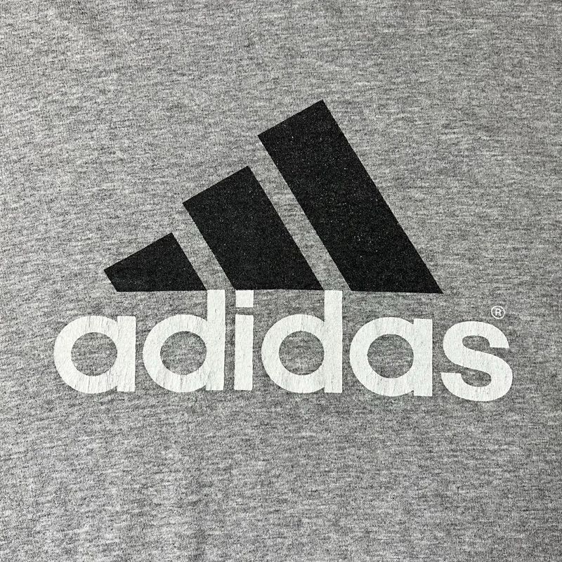 90s USA製 adidas パフォーマンス ロゴ プリント 半袖 Tシャツ XL / 90