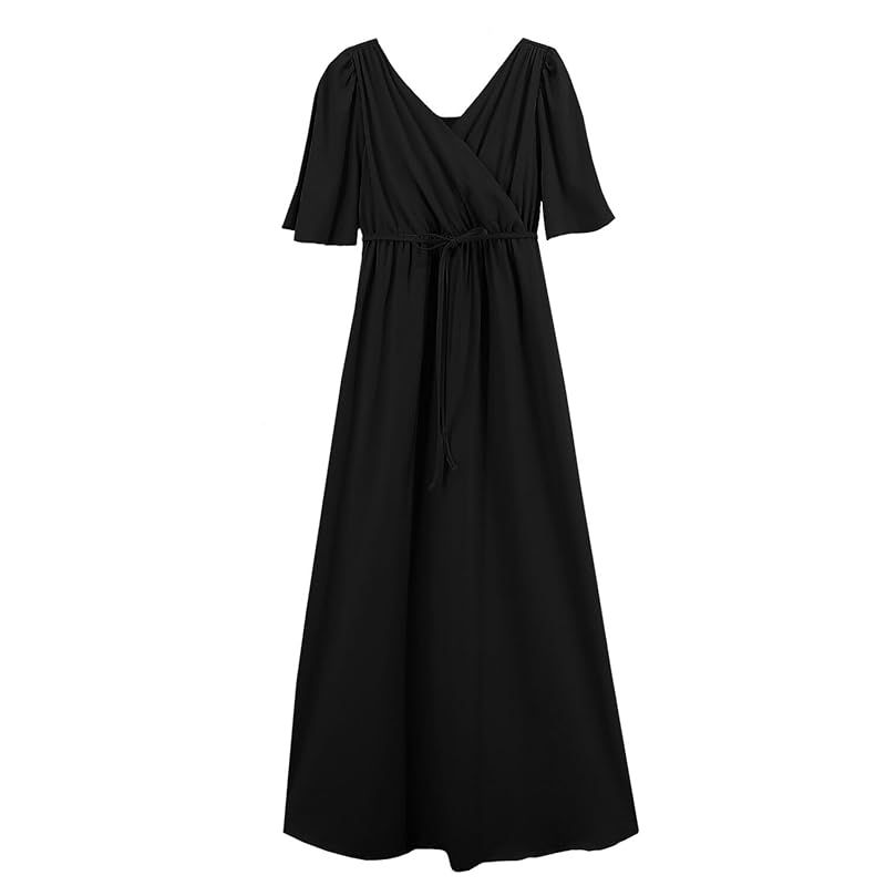 ツーハッチ ナイトブラカシュクールワンピース ルームウェア ノンワイヤー カップ付き パジャマ ワンマイル 体型カバー 授乳 マタニティ 8821 85L ブラック 0