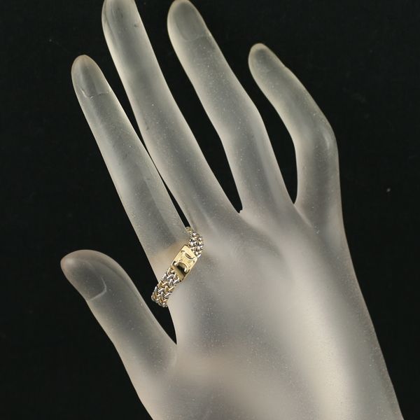 セリーヌ リング マカダム コンビカラー チェーン 23.5号 K18YG/WG  