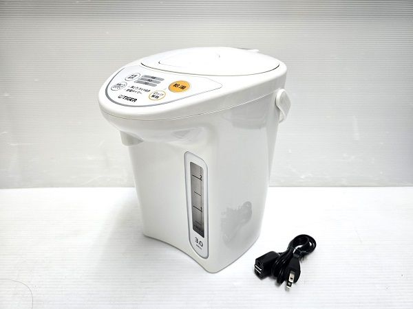 【品】 タイガー TIGER マイコン 電動ポット 3L PDR-G301 2020年製 ホワイト ○YR-18509○