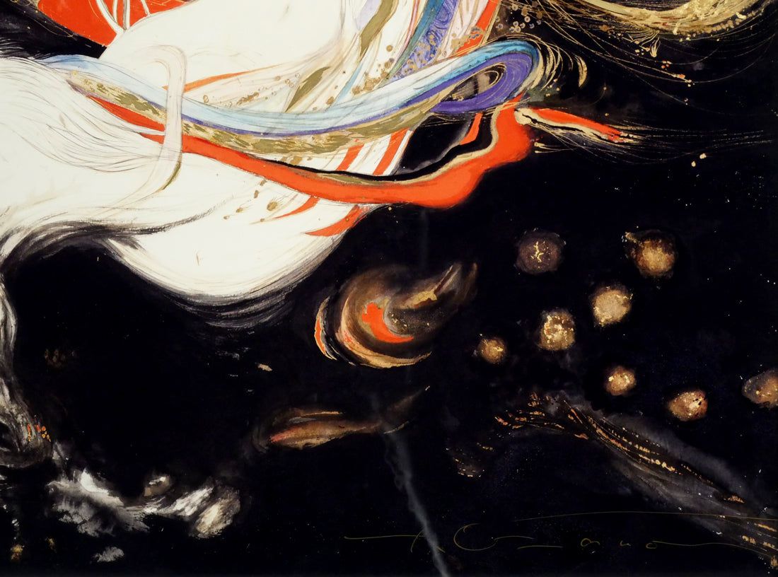 猫の版画 渡辺あきお 額装品 ダイヤモンドスクリーニング 限定 心