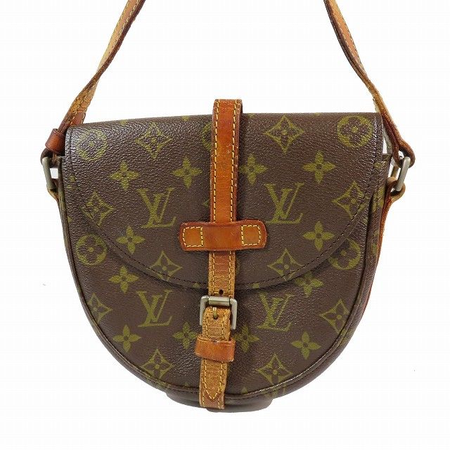 ルイヴィトン LOUIS VUITTON モノグラム シャンティ PM ショルダーバッグ ポシェット クロスボディ 斜め掛け レザー カバン ブラウン  M51234/11♦C9 レディース ☆AA★