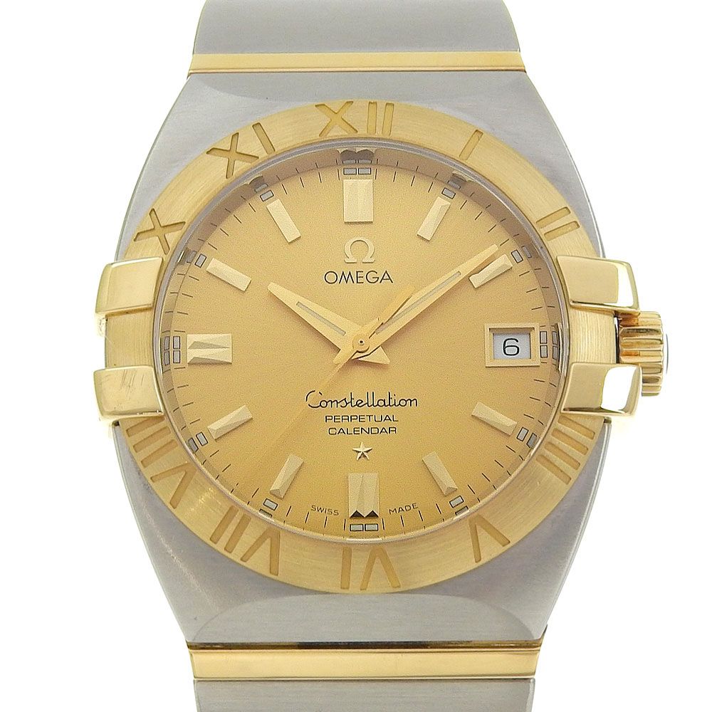 本物保証 オメガ OMEGA コンステレーション ダブルイーグル パーペチュアルカレンダー コンビ デイト 1211 10 00 電池