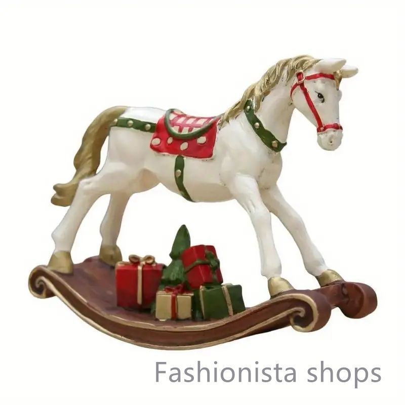 新品未使用】ロッキングホースレジンオーナメントクリスマス