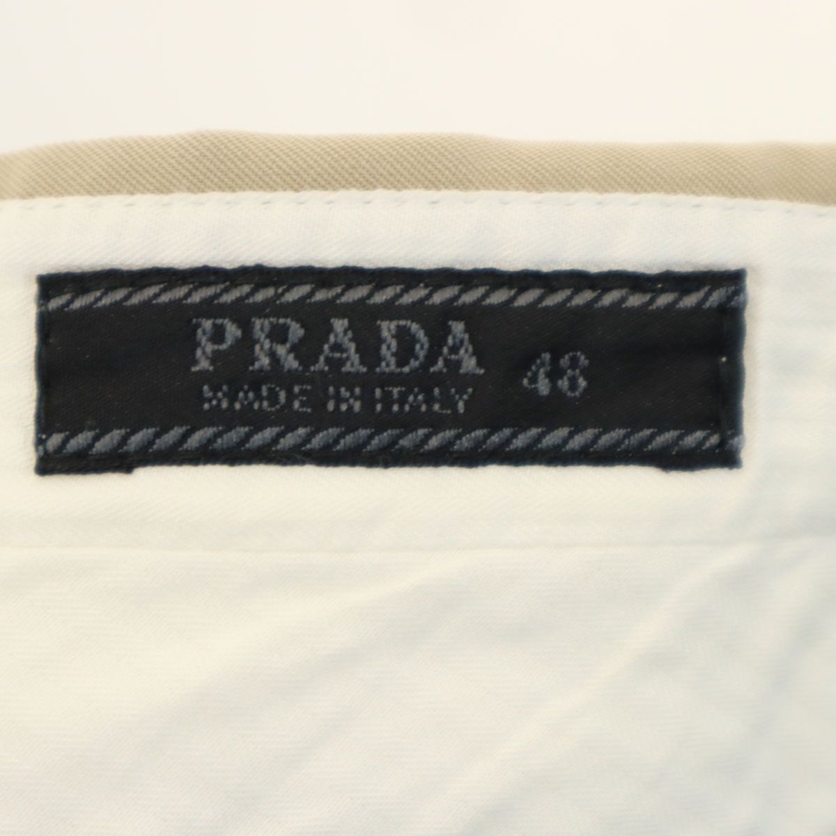 PRADA プラダ イタリア製 スラックスパンツ 48 ベージュ メンズ 古着