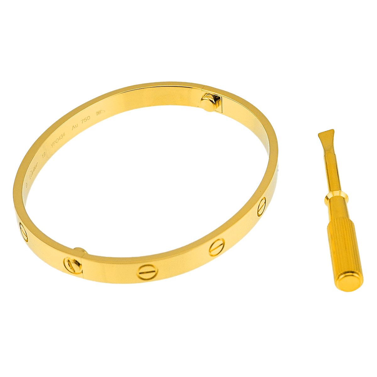 カルティエ Cartier ラブ ブレス #18 K18 YG イエローゴールド