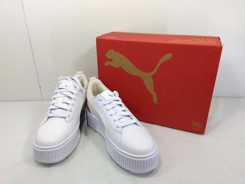 s25g-735k PUMA プーマ KARMEN CORK カルメン コルク Snow Man スノーマン 佐久間大介 コラボ スニーカー 397626-01 24.5cm ホワイト