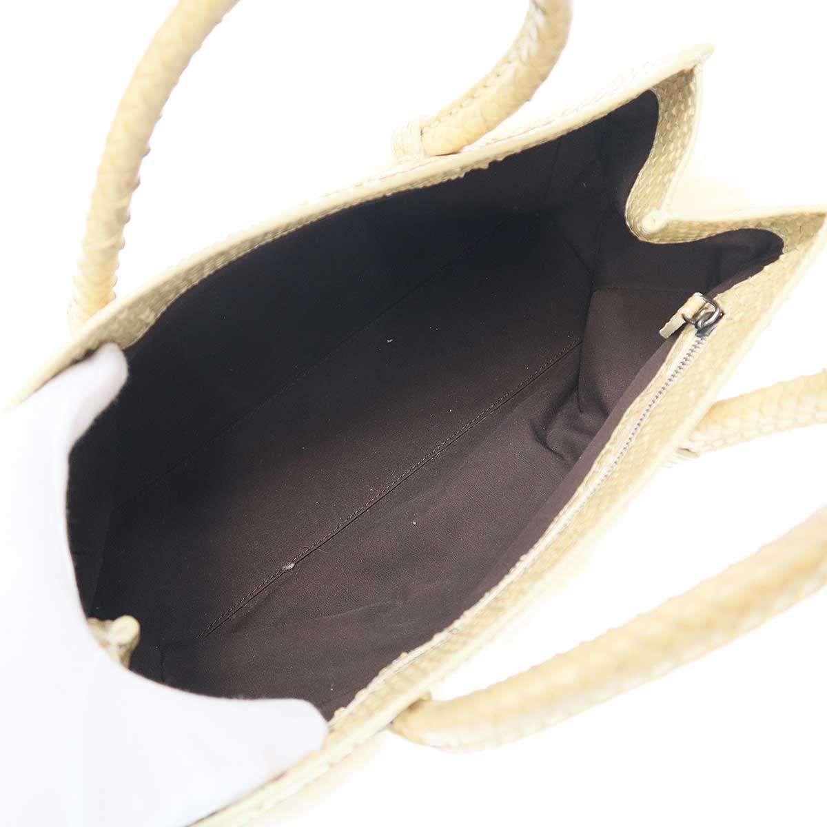 TOD'S トッズ パイソンファー コンビネーションバッグ ベージュ - メルカリ