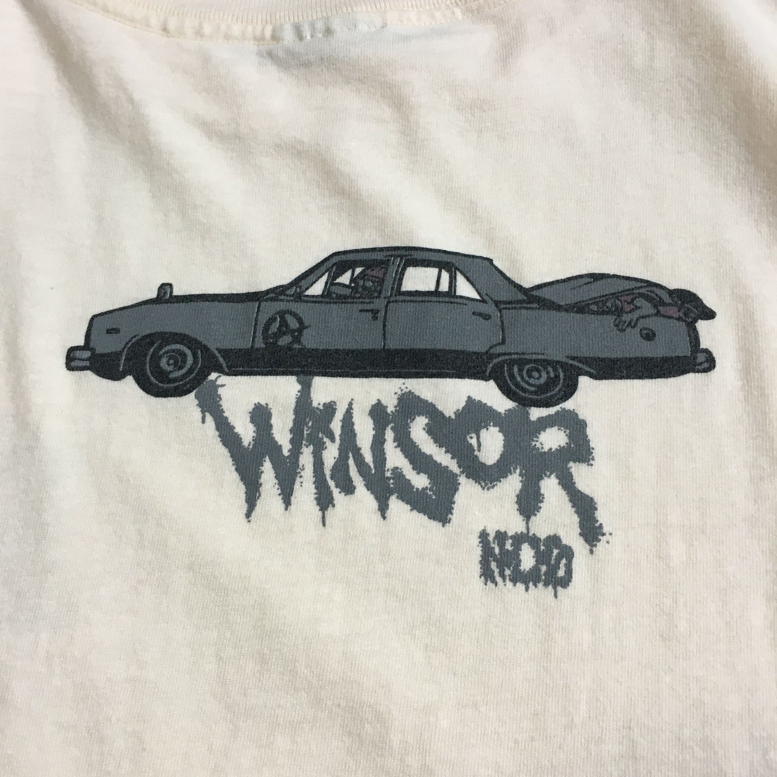 90s USA製 ONEITA Poorhouse Skateboards WINSOR Printed T