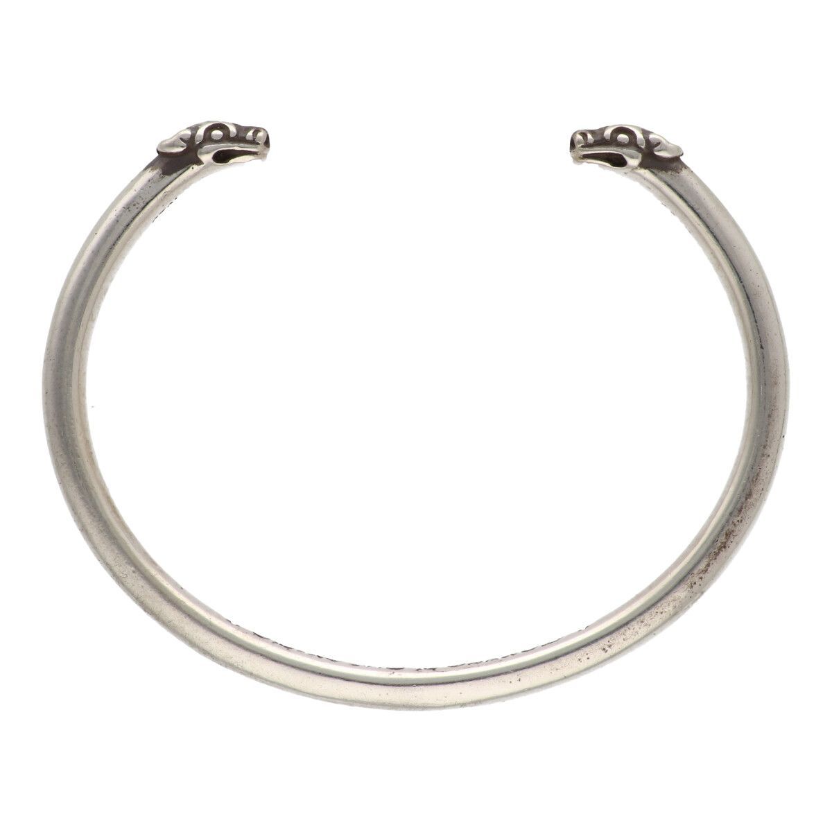 中古】 CHROME HEARTS クロムハーツ ダブルドッグ バングル SV925