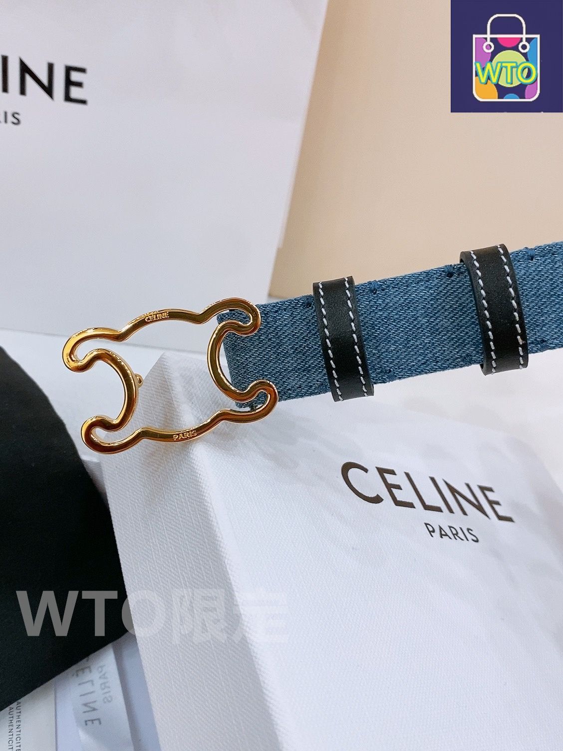 今日特価】Celine セリーヌ 24 中号 デニムベルト - メルカリ