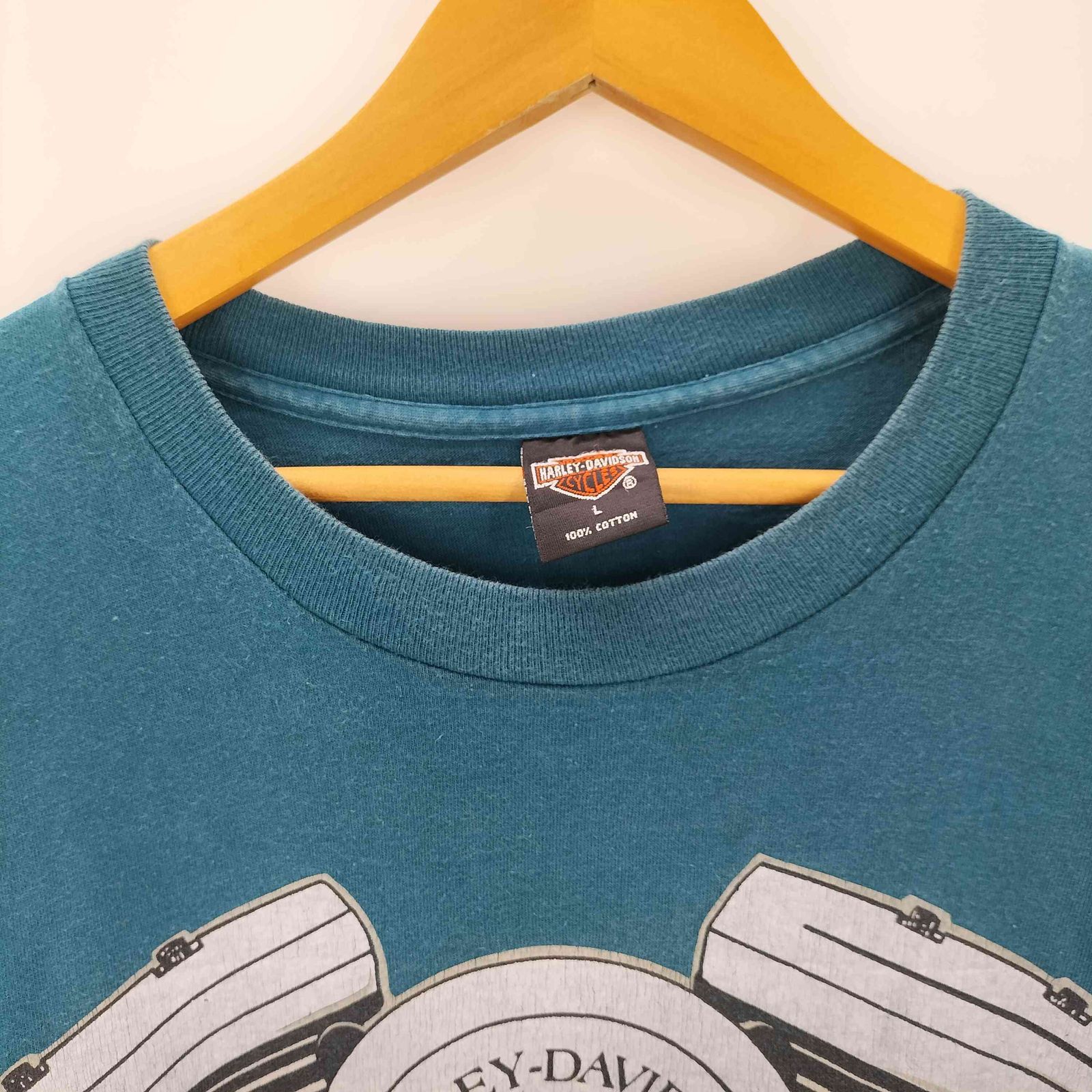 ハーレーダビッドソン HARLEY-DAVIDSON 90S エンジンプリントTシャツ