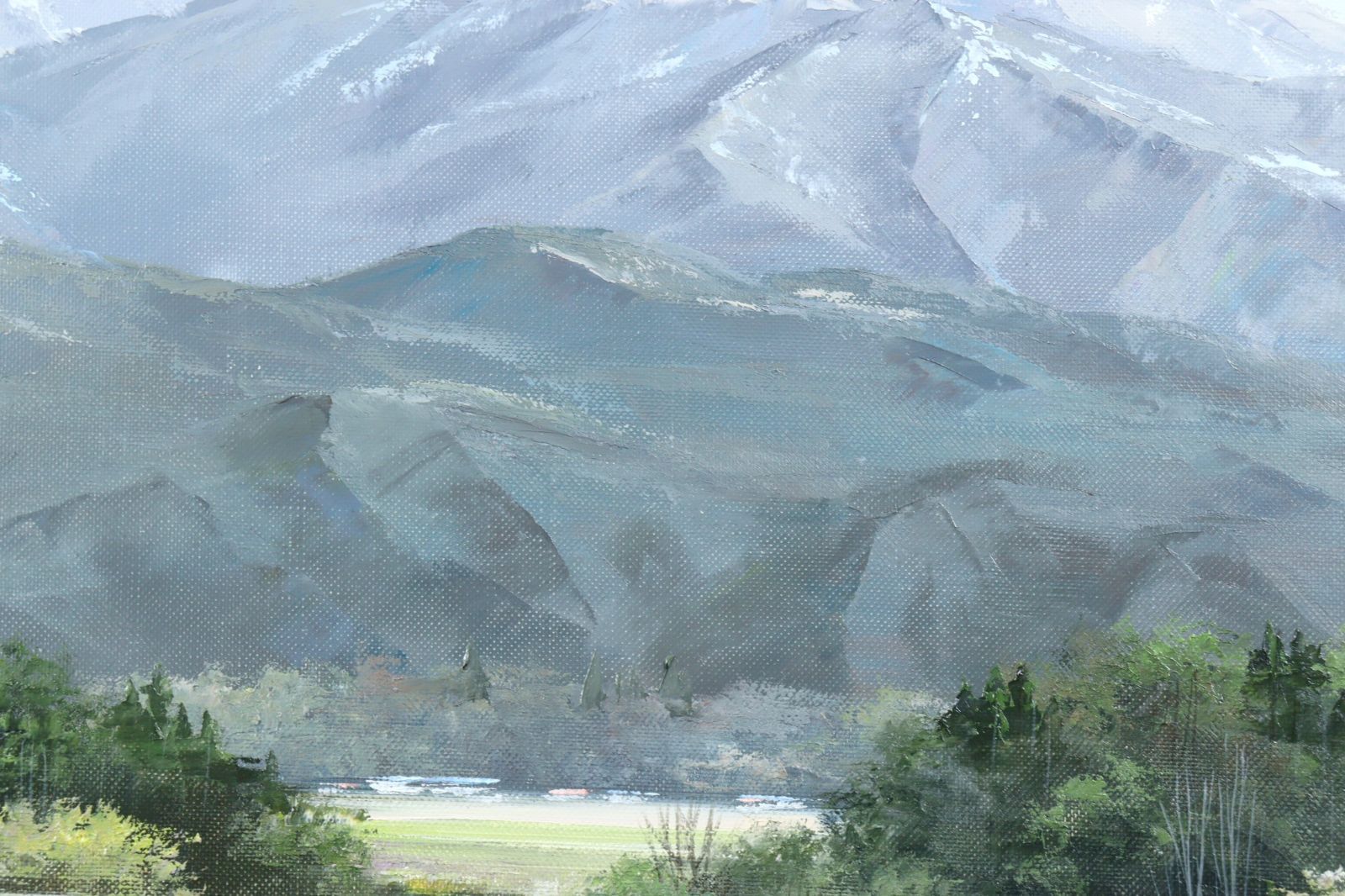 【25175】佐田 光 油彩画 風景画 [越後の山] 肉筆 F6号 額装絵画 25175】佐田 光 油彩画 風景画 [越後の山] 肉筆 F6号 額装絵画 25175】