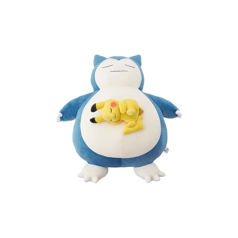 ポケモンセンターオリジナル もっちりぬいぐるみ Pokemon Sleep おやすみカビゴン-ピカチュウ 0