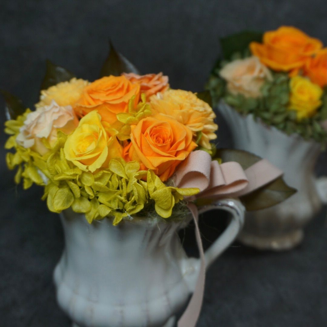 プリザーブドフラワー【オレンジグリーン】 プリザーブドフラワー YO