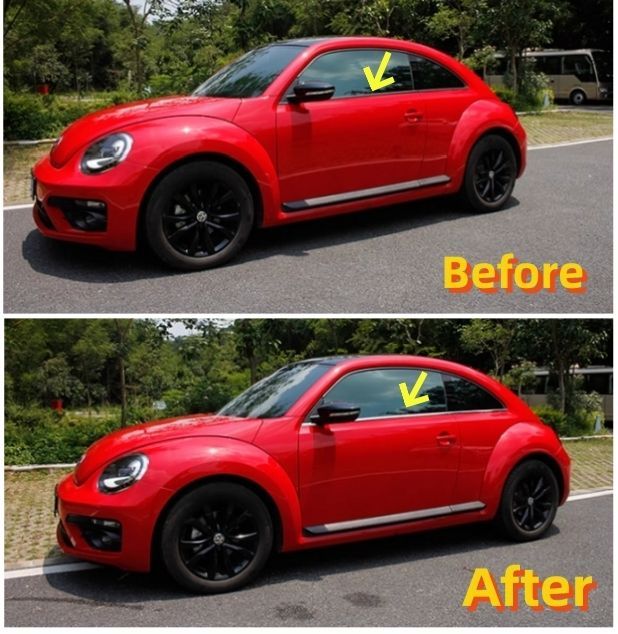 外装6個セット フォルクスワーゲン ザ ビートル 2012-2020年 サイド ドアウィンドウ デコレーション フレームトリムカバー