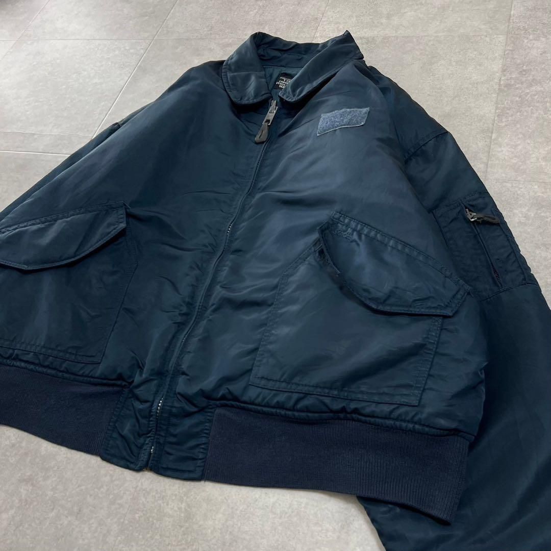 希少　Schott USA製　フライトジャケット　CWU-R ネイビー　XXL Schott ショット CWU-R ミリタリー フライトジャケット メンズL