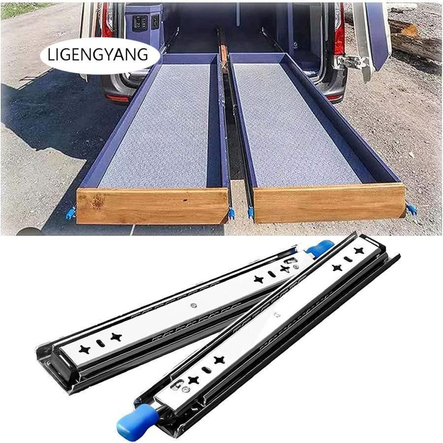 超重量用スライドレール 250-1500mm ロック付 引き出しスライド 完全な拡張ボール 左右1セット 耐荷重 120Kg 産業用スライドレール ソフトクローズ 引き出しレ