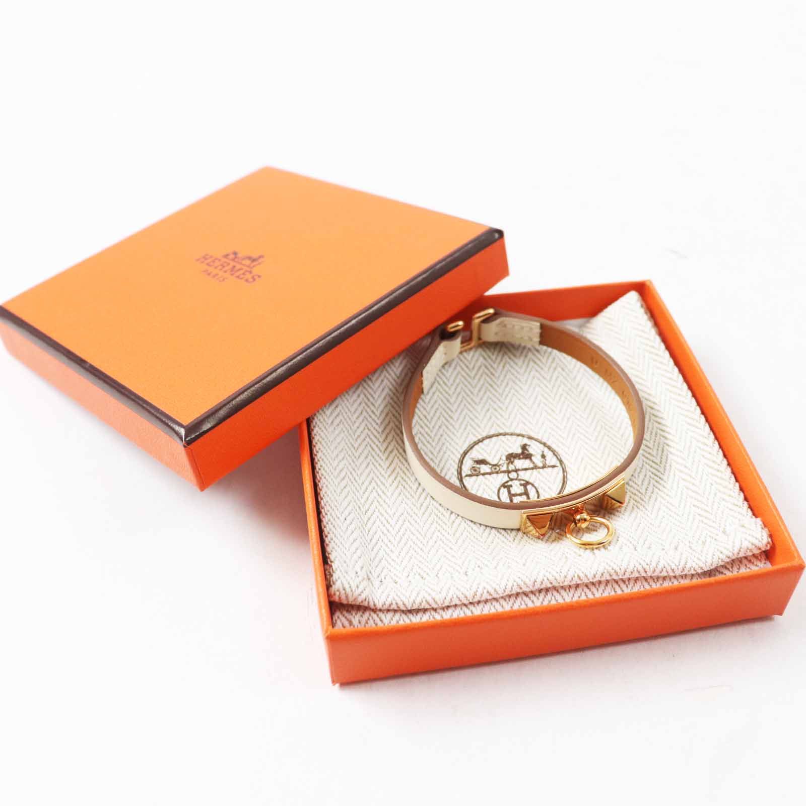 未使用品◎HERMES エルメス リヴァルミニ ブレスレット ピンク