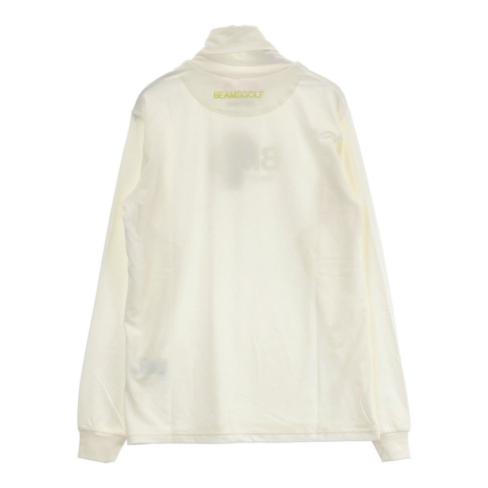 サイズ：M BEAMS GOLF ビームスゴルフ  タートルネック 長袖Tシャツ  ホワイト系 [240101452638] ゴルフウェア メンズ ストスト サイズ：M BEAMS GOLF ビームスゴルフ タートルネック 長袖T
