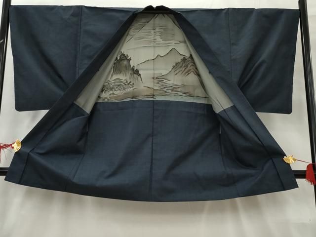 平和屋着物□男性 本場大島紬 アンサンブル 100亀甲 総詰め 正絹 逸品