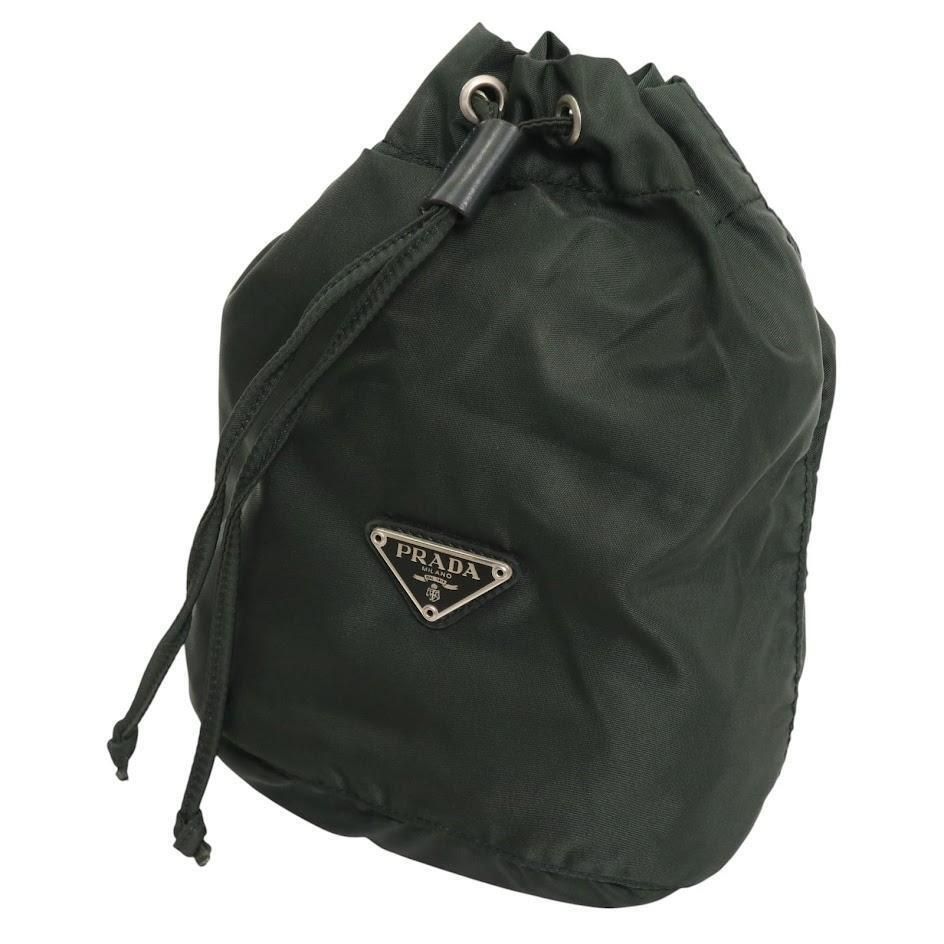 人気】プラダ PRADA 巾着バッグ ミニポーチ TESSUTO NYLON LOGO 三角