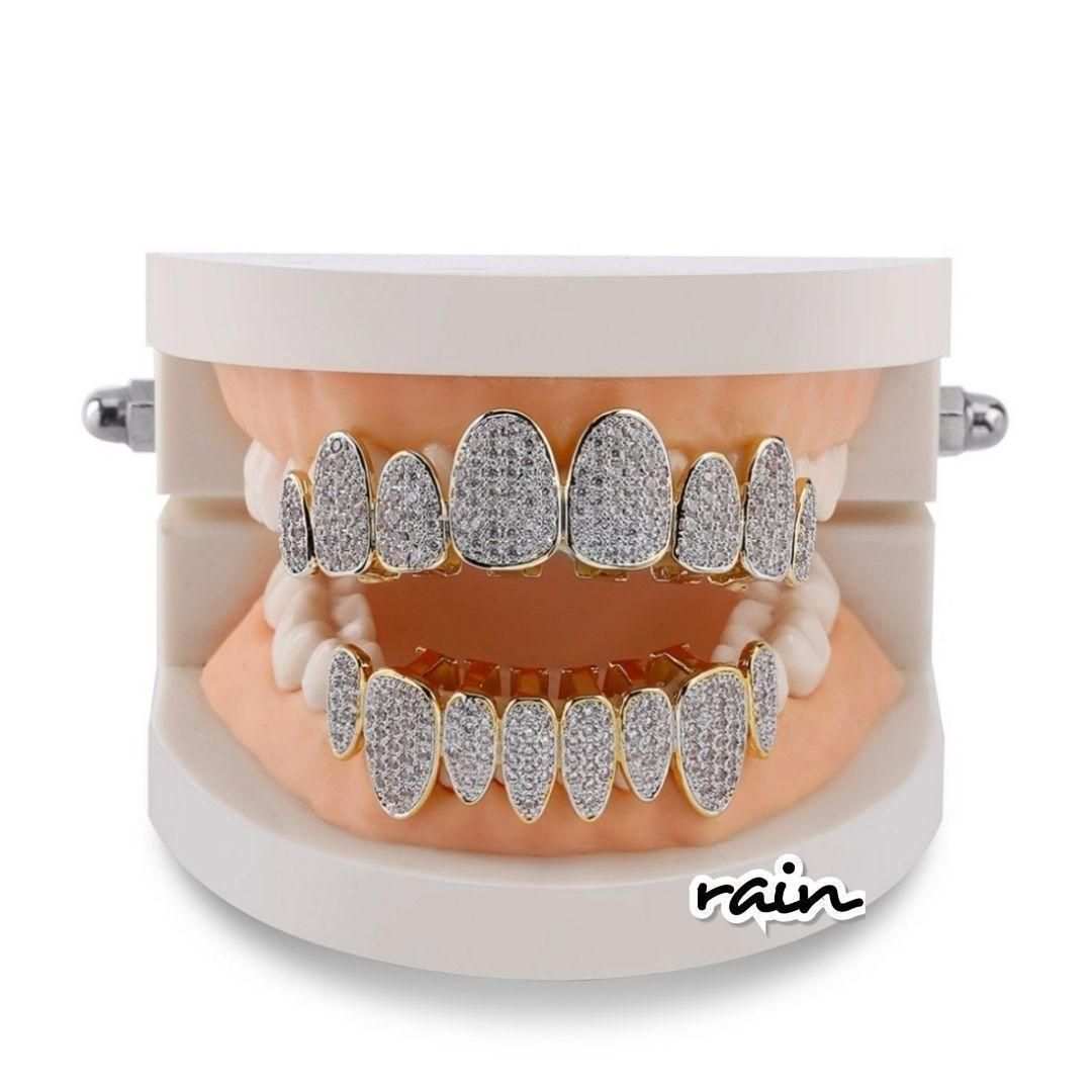 【ゴールド】 パヴェ グリルズ Gold grillz ブリンブリン