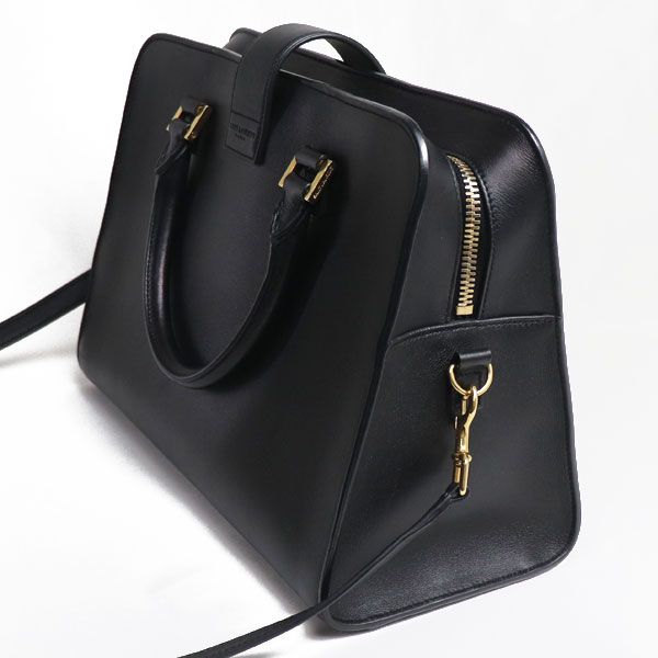 SAINT LAURENT PARIS サンローランパリ スモールカバス 2Wayショルダーバッグ ブラック 357395 B000J 1000  レディース 中古