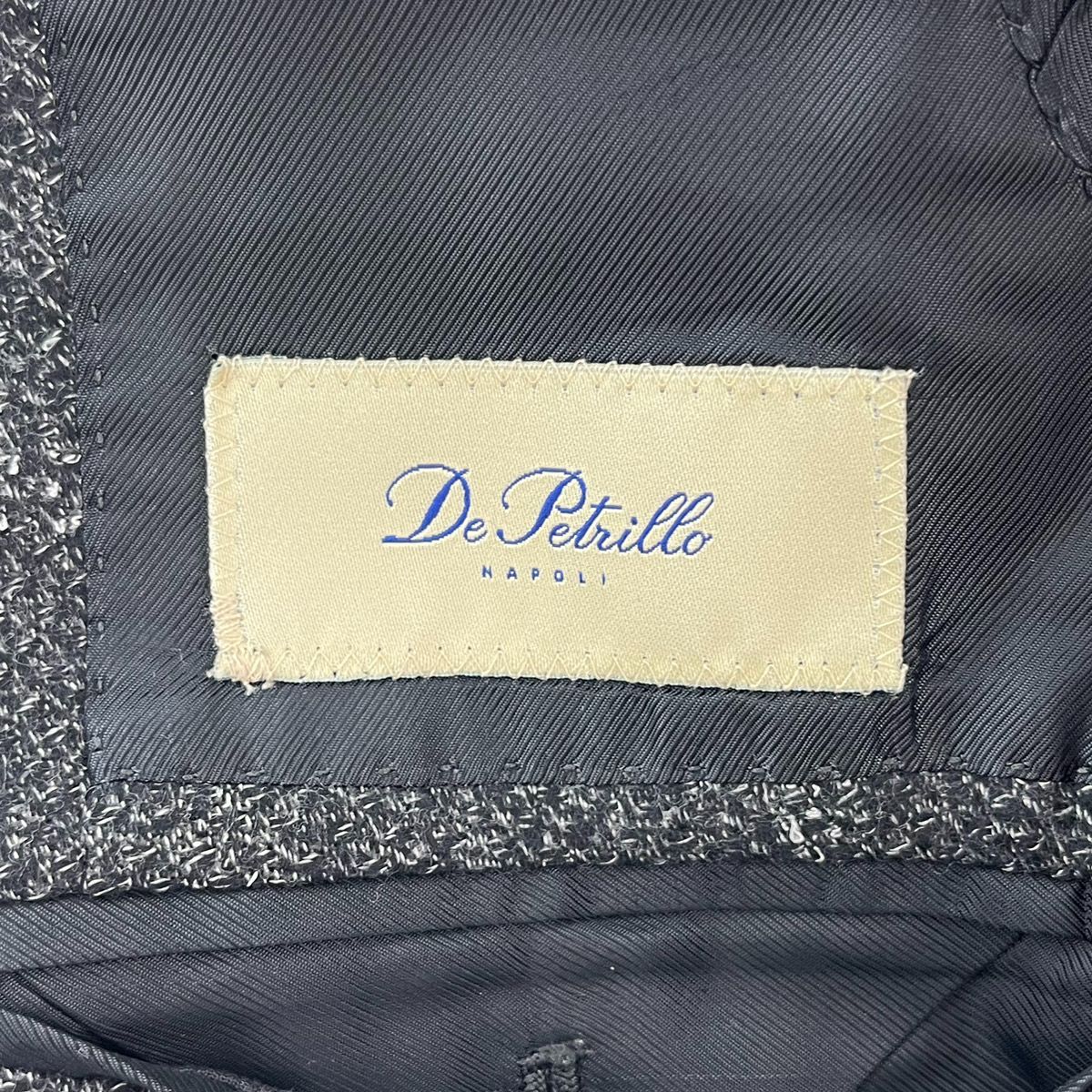 デペトリロ De Petrillo グレンチェック カシミア 混 3ボタン 