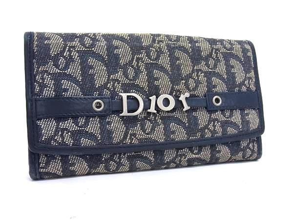 クリスチャンディオール　折財布　財布　ウォレット　トロッター　ネイビー Dior - ChristianDior クリスチャンディオール 財布 トロッター