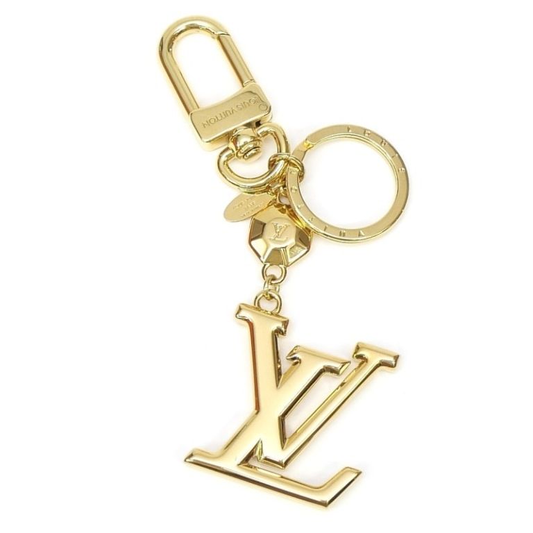 ルイ・ヴィトン LOUISVUITTON キーホルダー･LV ファセット M65216 ゴールド