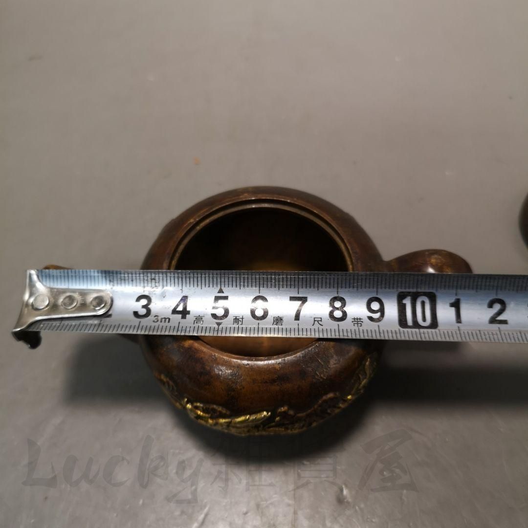 銅器 龍鳳提梁 徳利 急須 茶道具 工芸品 美術品 置物 銅製 龍鳳急須 徳利 茶道具 装飾品 工芸品 置物 - メルカリ