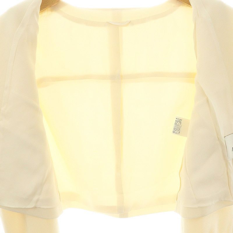 アナイ ANAYI 23AW ライトダブルクロスノーカラー ジャケット ショート