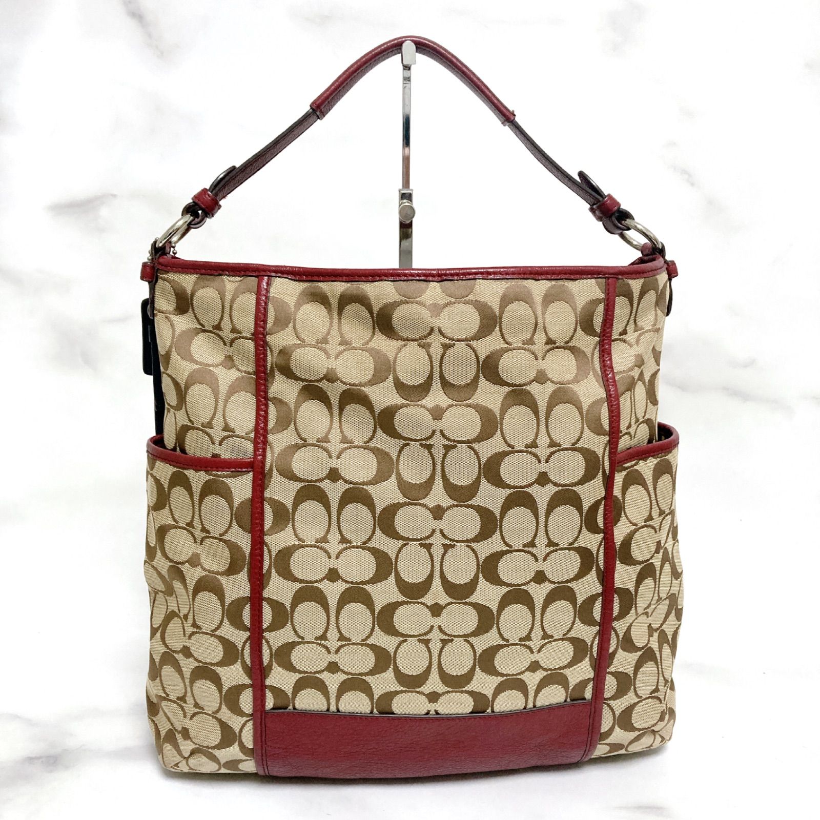 コーチ　ミニ　ハンドバッグ　ボルドー　赤 COACH - 新品 コーチ COACH ショルダーバッグ MINI PEPPER