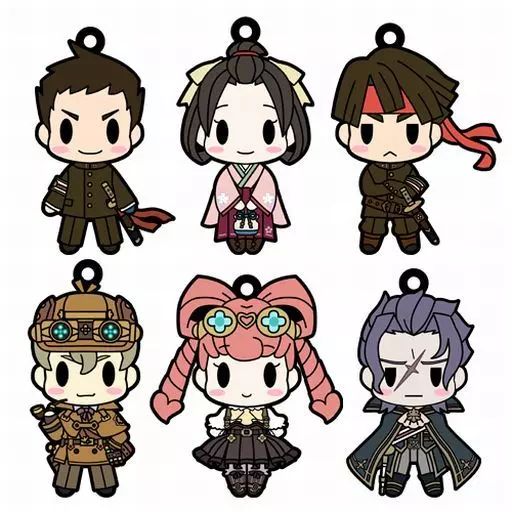 ストラップ キャラクター 全6種セット D4 大逆転裁判 -成歩堂龍ノ介の冒険- ラバーストラップコレクション