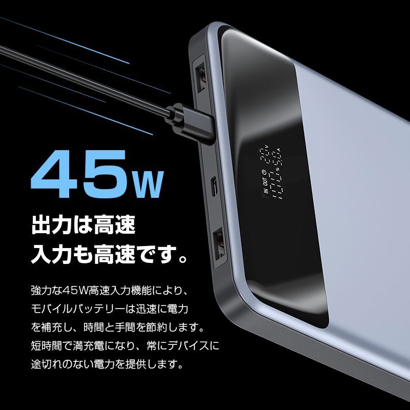 モバイルバッテリー 30000mAh 111Wh大容量 薄型 USB-A Type-C 4台同時充電 PD 110W急速充電 ノートパソコン充電 パワーバンク 残電量表示 多機種対応 スタイリッシュ 持ち運び便利 iPhone16充電 自動検知機能 安定出力 CHRISTIANNAURATH_COM_BR