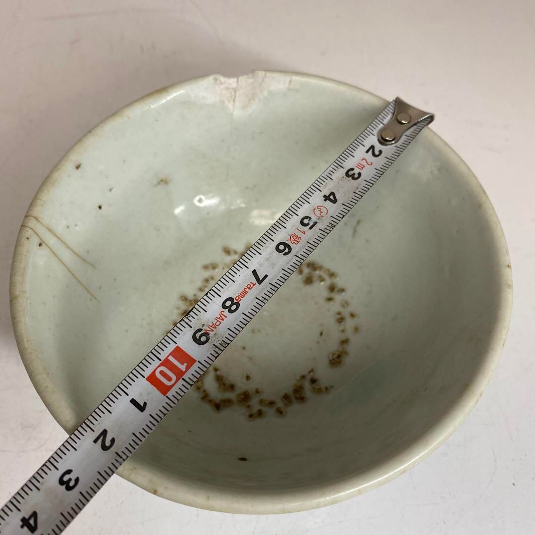 朝鮮古美術 李朝白磁茶碗 O 直径12.4cm 東H5-0903③タサチ