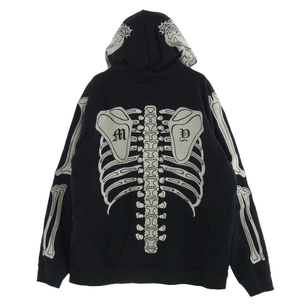 トップス MAYO BONES Embroidery Hoodie - BLACK MAYO(メイヨー) 商品ページ - BONES EMBROIDERY HOODIE / BLACK